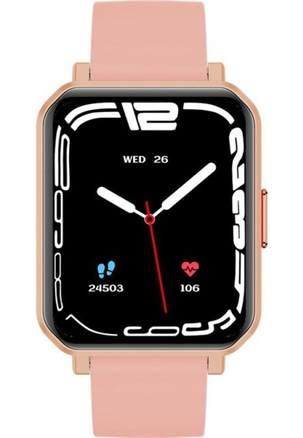 Smartwatch Maxcom FW56 Carbon Pro Różowy (MAXCOMFW56CARBONGOLD). Rodzaj zegarka: smartwatch. Kolor: różowy