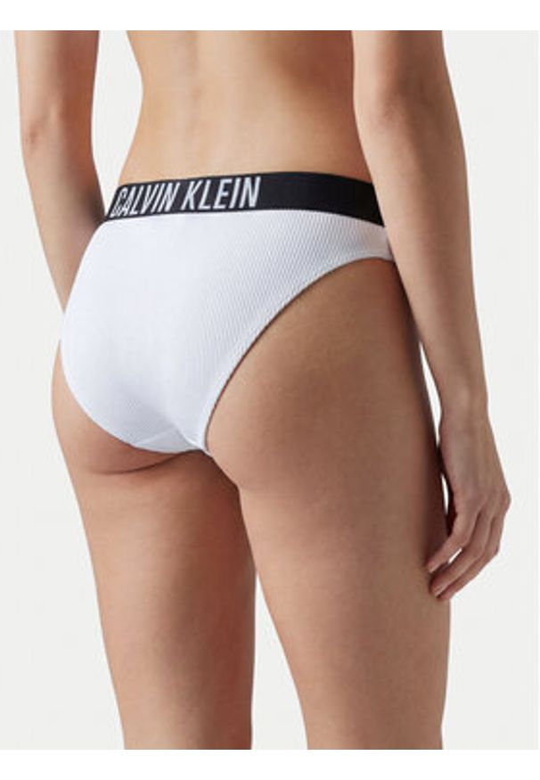 Calvin Klein Swimwear Dół od bikini LV00Q61240 Biały. Kolor: biały. Materiał: syntetyk