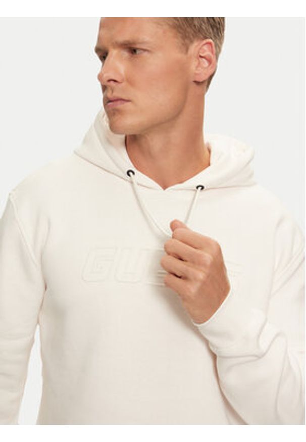 Guess Bluza Aldwin Z4YQ12 K9V31 Écru Regular Fit. Materiał: bawełna