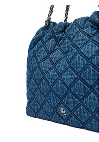 TOMMY HILFIGER - Tommy Hilfiger Torebka Th Feminine Tote Denim AW0AW18866 Niebieski. Kolor: niebieski #4