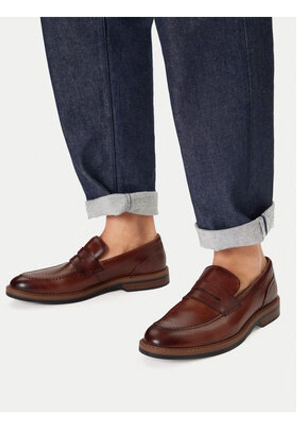 Clarks Mokasyny Aldwin Step 26178430 Brązowy. Kolor: brązowy. Materiał: skóra