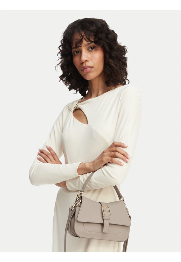 Furla Torebka Flow Mini WB01032 BX2045 BG 4488S Beżowy. Kolor: beżowy. Materiał: skórzane