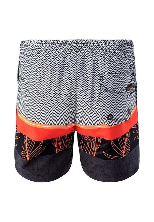 AquaWave - Męskie Spodenki Kąpielowe Palawan Palm. Kolor: czarny, pomarańczowy, wielokolorowy, żółty. Styl: sportowy