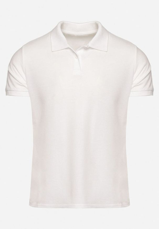Born2be - Biały T-shirt Polo z Bawełną Fodelira. Okazja: na co dzień. Typ kołnierza: polo. Kolor: biały. Materiał: bawełna. Styl: casual, elegancki, klasyczny