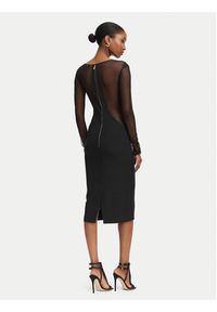 Elisabetta Franchi Sukienka koktajlowa AB-898-62E2 Czarny Slim Fit. Kolor: czarny. Materiał: syntetyk. Styl: wizytowy #5