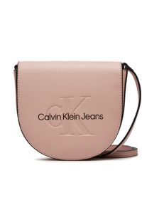 Calvin Klein Jeans Torebka Sculpted Mini Saddle Bag K60K611966 Różowy. Kolor: różowy. Materiał: skórzane