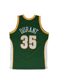 Mitchell & Ness - Koszulka NBA Seattle Supersonics Kevin Durant Swingman 2007/08. Kolor: zielony, żółty, wielokolorowy. Materiał: materiał. Sport: koszykówka