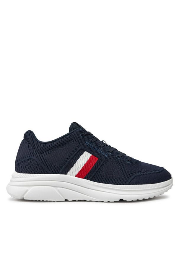 TOMMY HILFIGER - Tommy Hilfiger Sneakersy Modern Runner Knit Evo Ess FM0FM05245 Granatowy. Kolor: niebieski. Materiał: materiał