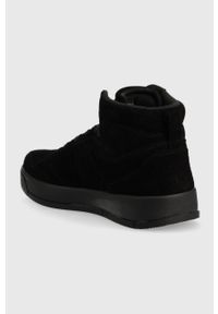 Tommy Jeans sneakersy zamszowe Suede Basket Midcut kolor czarny. Nosek buta: okrągły. Zapięcie: sznurówki. Kolor: czarny. Materiał: zamsz. Szerokość cholewki: normalna #2
