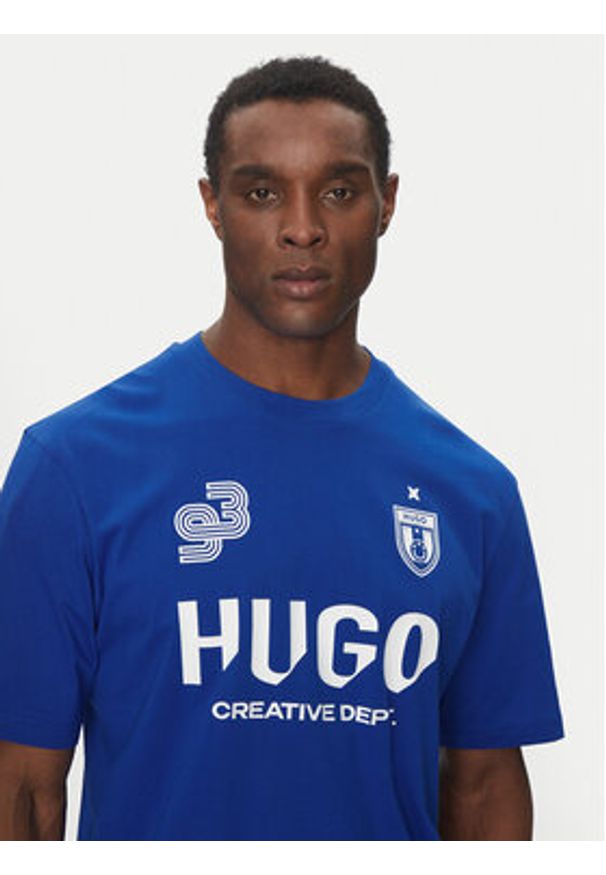 Hugo - HUGO T-Shirt Nebulop 50541252 Niebieski Regular Fit. Kolor: niebieski. Materiał: bawełna