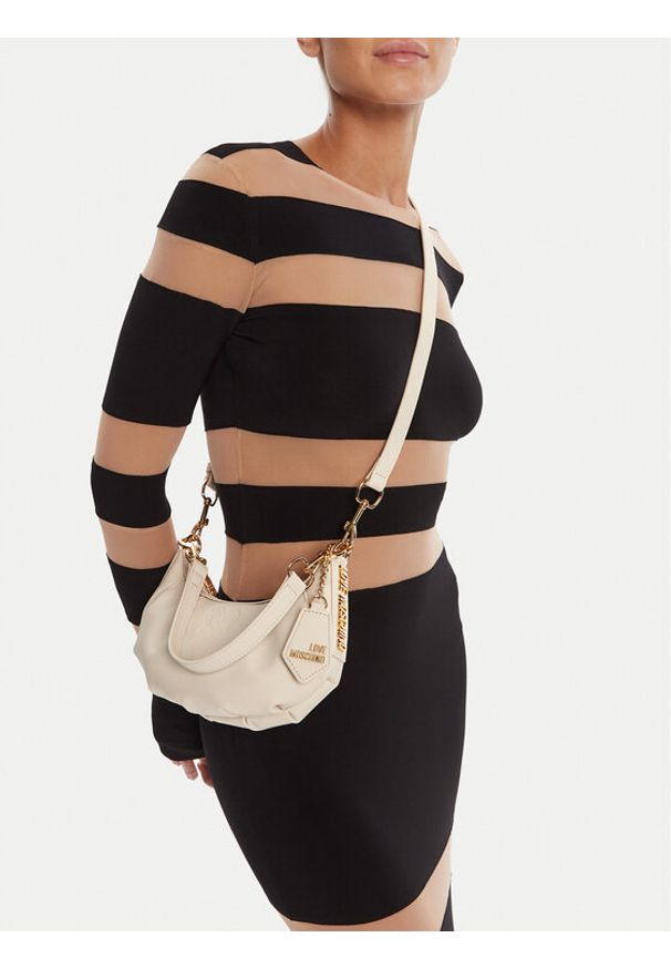 Love Moschino - LOVE MOSCHINO Torebka JC4293PP1NL1511A Écru. Kolor: kremowy. Materiał: skórzane