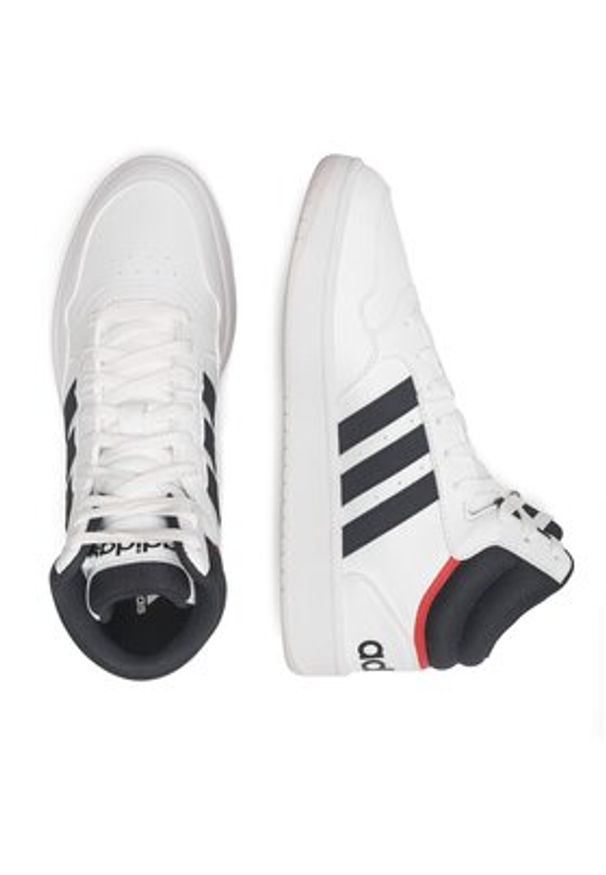 Adidas - adidas Sneakersy HOOPS 3.0 MID GY5543 Biały. Kolor: biały. Materiał: materiał