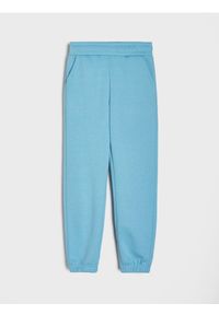 Sinsay - Spodnie jogger basic - niebieski. Kolor: niebieski