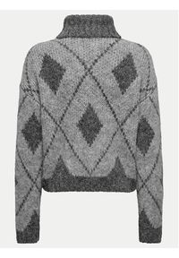 JDY Golf Zoey 15330718 Szary Loose Fit. Typ kołnierza: golf. Kolor: szary. Materiał: syntetyk