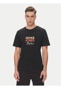 Jack & Jones - Jack&Jones T-Shirt Canggu 12281809 Czarny Regular Fit. Kolor: czarny. Materiał: bawełna