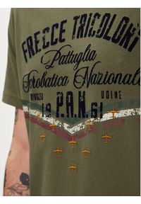 Aeronautica Militare T-Shirt 241TS2216J641 Khaki Regular Fit. Kolor: brązowy. Materiał: bawełna