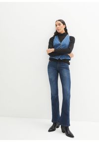 bonprix - Jeansy ze stretchem o kroju bootcut, mid waist. Kolor: niebieski #2