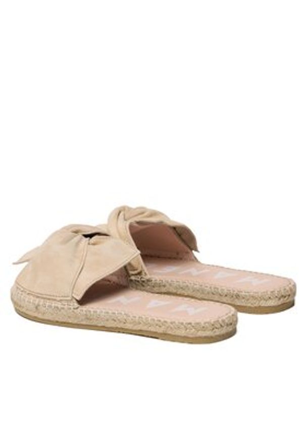Manebi Espadryle Sandals With Knot M 1.1 JK Beżowy. Kolor: beżowy. Materiał: zamsz, skóra