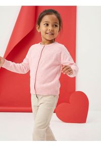 Sinsay - Bawełniany sweter zapinany na guziki - różowy. Kolor: różowy. Materiał: bawełna #1