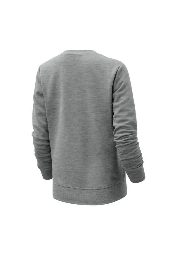 Bluza damska New Balance WT03811AG – szara. Kolor: szary. Materiał: tkanina, bawełna. Styl: klasyczny