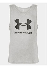 Under Armour Tank top Ua Sportstyle Logo Tank 1382883-035 Szary Loose Fit. Kolor: szary. Materiał: syntetyk, bawełna #5