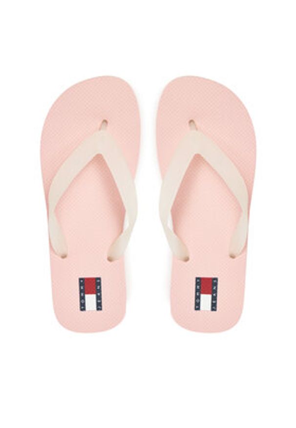 Tommy Jeans Japonki Tjw Logo Flip Flop EN0EN02447 Różowy. Kolor: różowy