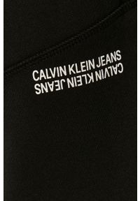 Calvin Klein Jeans - Spodnie. Kolor: czarny. Materiał: poliester, wiskoza, dzianina, elastan. Wzór: gładki #4