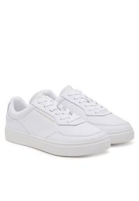 TOMMY HILFIGER - Tommy Hilfiger Sneakersy Casual Cupsole FW0FW08689 Biały. Okazja: na co dzień. Kolor: biały. Materiał: skóra #5