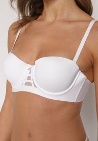 Renee - Biały Klasyczny Biustonosz Typu Balkonetka Doriesana. Kolor: biały. Materiał: jeans #5