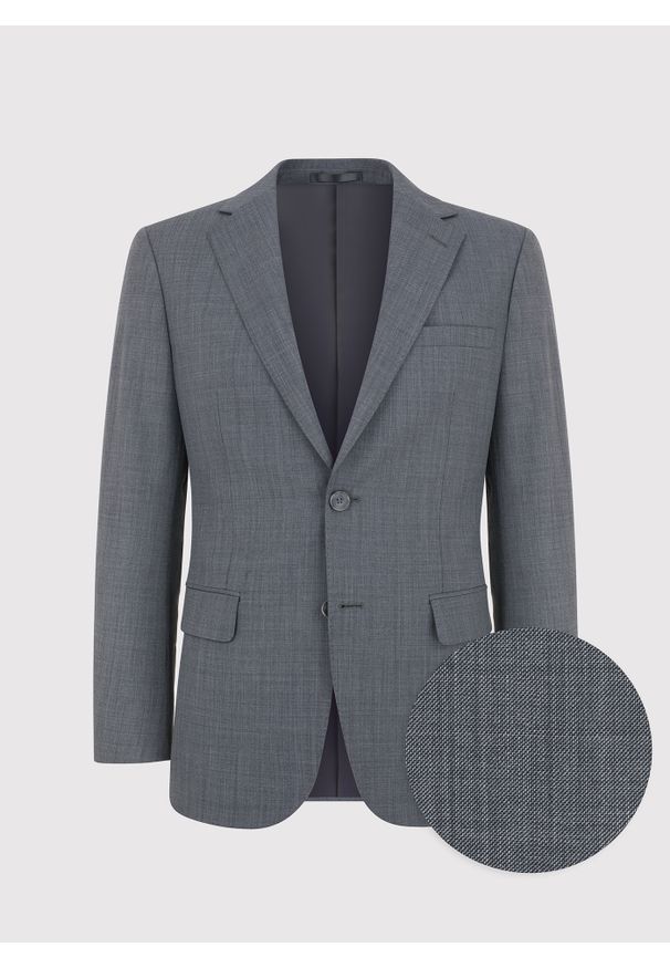 Pako Lorente - PAKO LORENTE – Marynarka garniturowa w kolorze szarym. Okazja: na wesele, na ślub cywilny. Kolor: szary. Materiał: poliester, wełna. Wzór: gładki. Styl: młodzieżowy