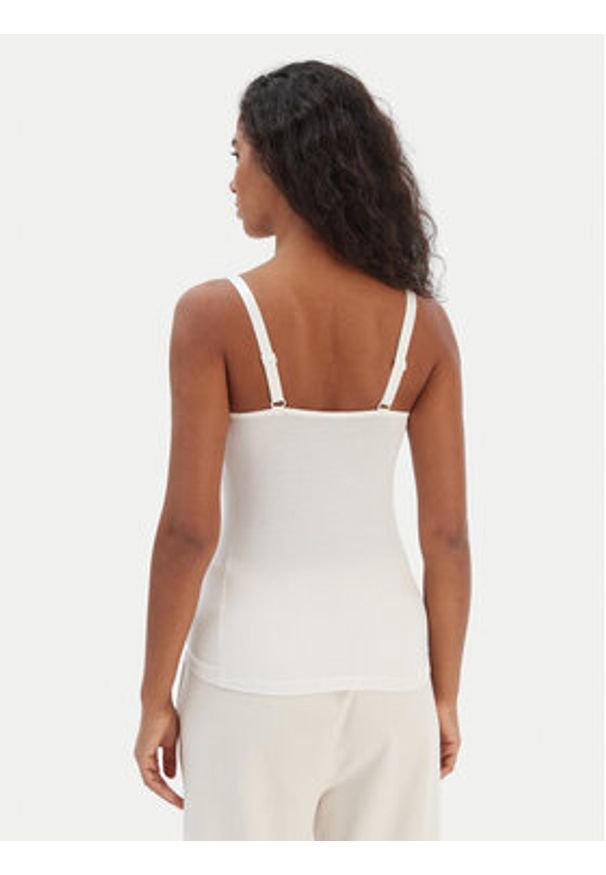 BOSS - Boss Top 50515379 Biały Regular Fit. Kolor: biały. Materiał: wiskoza