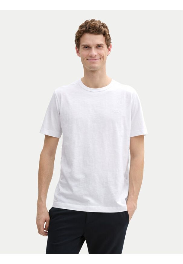 Tom Tailor T-Shirt 1045627 Biały Regular Fit. Kolor: biały. Materiał: bawełna