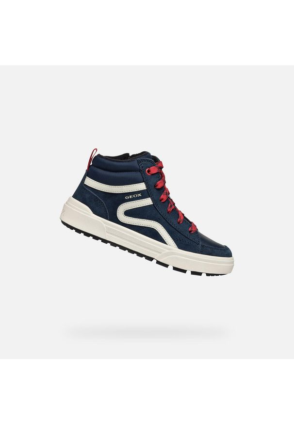 Geox - Buty GEOX J WEEMBLE Niebieski. Kolor: wielokolorowy, niebieski, czerwony. Sport: turystyka piesza