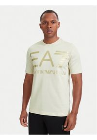 EA7 Emporio Armani T-Shirt 7M002200 AF27188 U1079 Beżowy Regular Fit. Kolor: beżowy. Materiał: bawełna #1