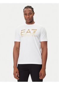 EA7 Emporio Armani T-Shirt 7M001189 AF17789 U0002 Biały Regular Fit. Kolor: biały. Materiał: bawełna