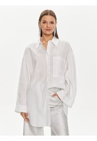 ViCOLO Koszula TB0945 Biały Relaxed Fit. Kolor: biały. Materiał: bawełna