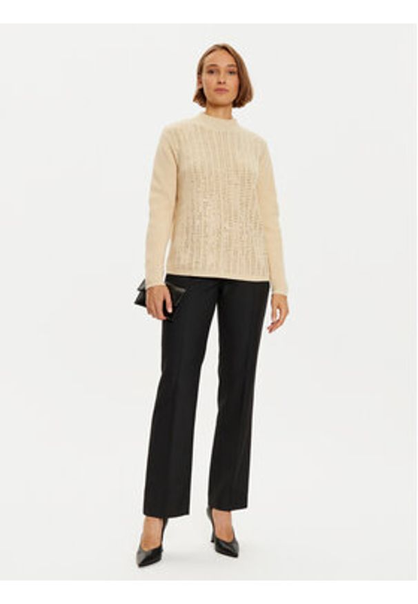 LOLA CASADEMUNT Sweter LF2411010 Écru Regular Fit. Materiał: syntetyk
