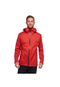 Black Diamond - Kurtka przeciwdeszczowa męska STORMLINE STRETCH RAIN SHELL. Kolor: czerwony. Sport: turystyka piesza