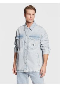 Calvin Klein Jeans Kurtka jeansowa J30J322383 Błękitny Oversize. Kolor: niebieski. Materiał: bawełna