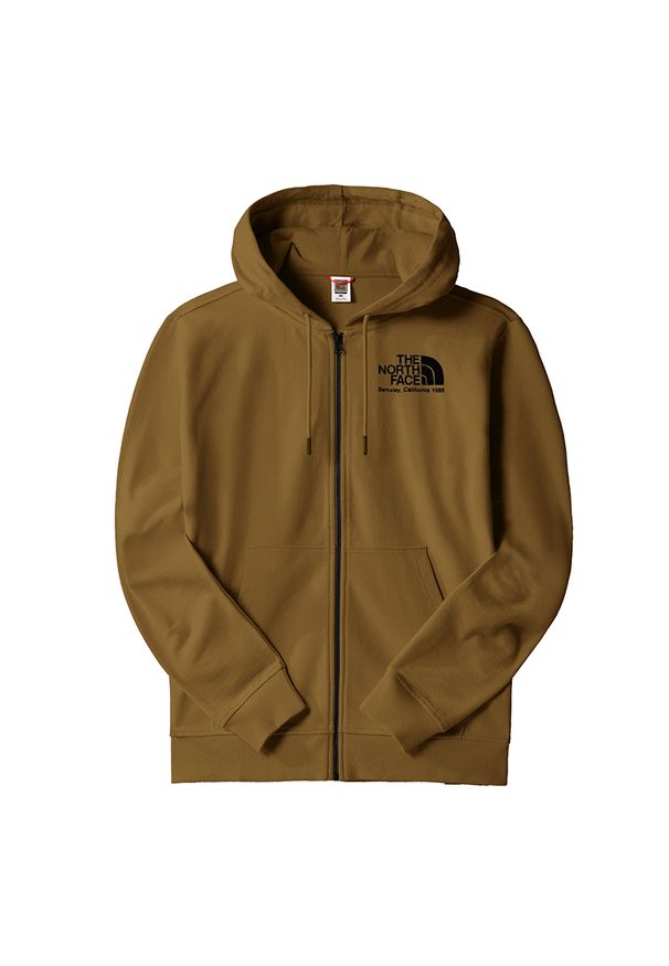 Bluza The North Face Heritage 0A7X1U37U1 - zielona. Okazja: na co dzień. Typ kołnierza: kaptur. Kolor: zielony. Materiał: bawełna. Styl: casual