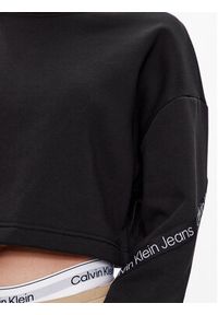 Calvin Klein Jeans Bluza Logo Tape J20J220693 Czarny Relaxed Fit. Kolor: czarny. Materiał: syntetyk, bawełna