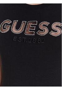 Guess T-Shirt Mesh Logo W3GI35 J1300 Czarny Slim Fit. Kolor: czarny. Materiał: bawełna, mesh #3