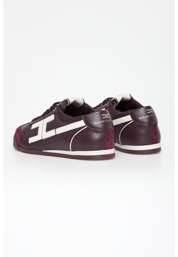 Elisabetta Franchi - Sneakersy damskie skórzane ELISABETTA FRANCHI. Materiał: skóra