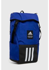 adidas Performance plecak kolor niebieski duży z nadrukiem. Kolor: niebieski. Materiał: materiał. Wzór: nadruk #2