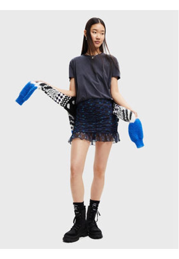 Desigual Sukienka codzienna Bilba 22WWVK53 Granatowy Regular Fit. Okazja: na co dzień. Kolor: niebieski. Materiał: syntetyk. Typ sukienki: proste. Styl: casual