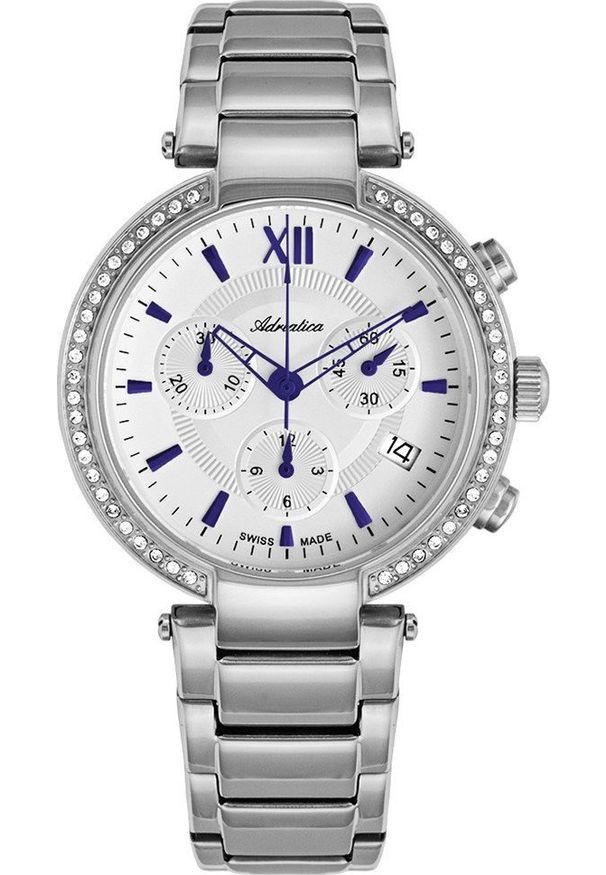 Zegarek Adriatica Zegarek damski Adriatica A3811.51B3CH srebrny. Kolor: srebrny