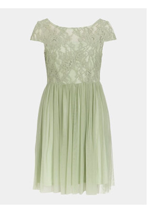 Vila Sukienka koktajlowa Ulricana 14083836 Zielony Regular Fit. Kolor: zielony. Materiał: wiskoza, bawełna. Styl: wizytowy