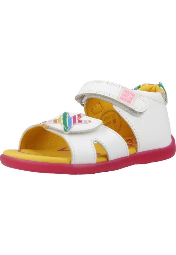 Agatha Ruiz de la Prada - Sandały AGATHA RUIZ DE LA PRADA 242901A Biały. Kolor: biały. Materiał: tkanina, skóra. Sezon: lato