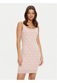 Guess Sukienka dzianinowa W4BK98 Z3JD2 Różowy Bodycon Fit. Kolor: różowy. Materiał: syntetyk. Typ sukienki: bodycon #1