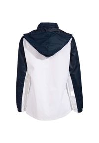 Kurtka tenisowa damska Joma Montreal Raincoat. Typ kołnierza: kaptur. Kolor: niebieski, wielokolorowy, biały. Sport: tenis